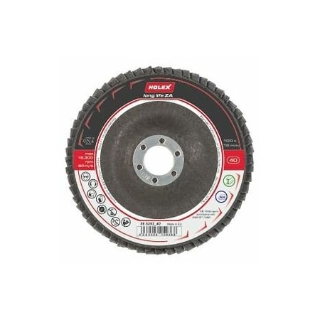 Holex Long Life ZA Flap Disc, Dia: 100 mm, Grit: 40 565283 40